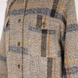 Blendshe skj jakke ternet brun let oversize S (N86)