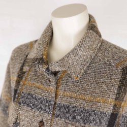 Blendshe skj jakke ternet brun let oversize S (N86)