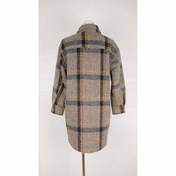 Blendshe skj jakke ternet brun let oversize S (N86)