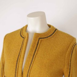 Malene Birger kort karry gul uldjakke str. S (21)