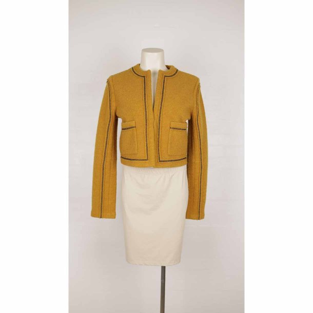 Malene Birger kort karry gul uldjakke str. S (21)