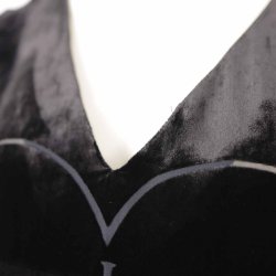 Charlotte sparre tunika kjolekort sort velour NY M (B16)