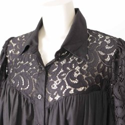 Black Colour kjole med blonde �rmer - L/XL (B4)