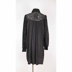 Black Colour kjole med blonde �rmer - L/XL (B4)