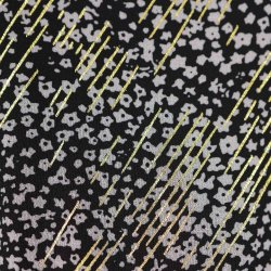 Love &amp; Divine ciffon kjole sort/guld underkj NY XS (N54)