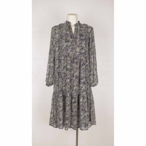 Love & Divine ciffon kjole sort/guld underkj NY XS (N54)