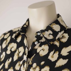 Love&Divine kort tunika kjole sort m beige poly S (N61)