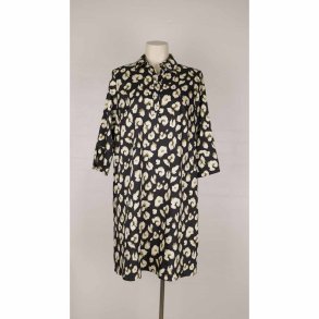 Love&Divine kort tunika kjole sort m beige poly S (N61)