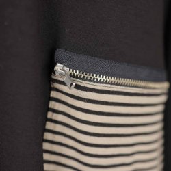 Masai kort kjole stribet ryg/lomme viscose XL (N98)