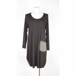 Masai kort kjole stribet ryg/lomme viscose XL (N98)