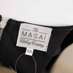 Masai sort kjole viscose strik m lomme NSN 2XL (N98)