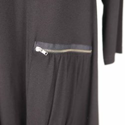 Masai sort kjole viscose strik m lomme NSN 2XL (N98)