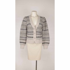 Neo Noir strik cardigan gr�m�nster m s�lvknap S (B9)