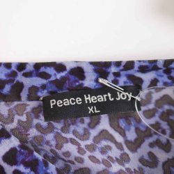 PHJ tunika kjole 80%silke 20%viscose bl� leo XL (N82)